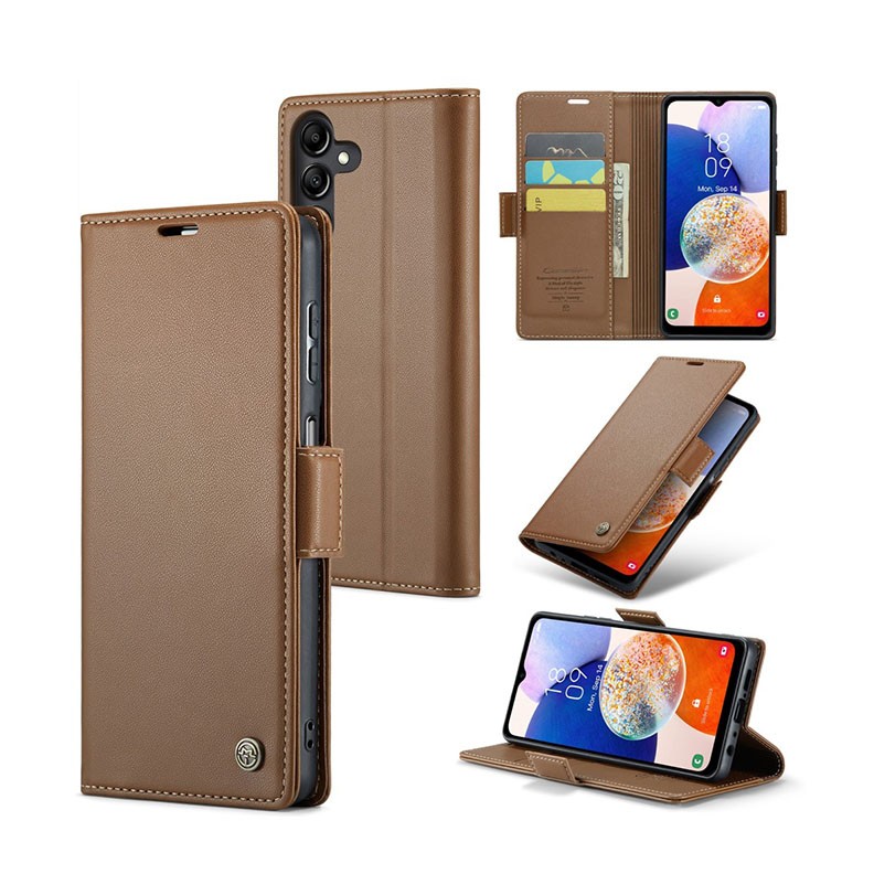 Samsung Galaxy A14 5G CaseMe 023 Luminus Θήκη Πορτοφόλι Brown
