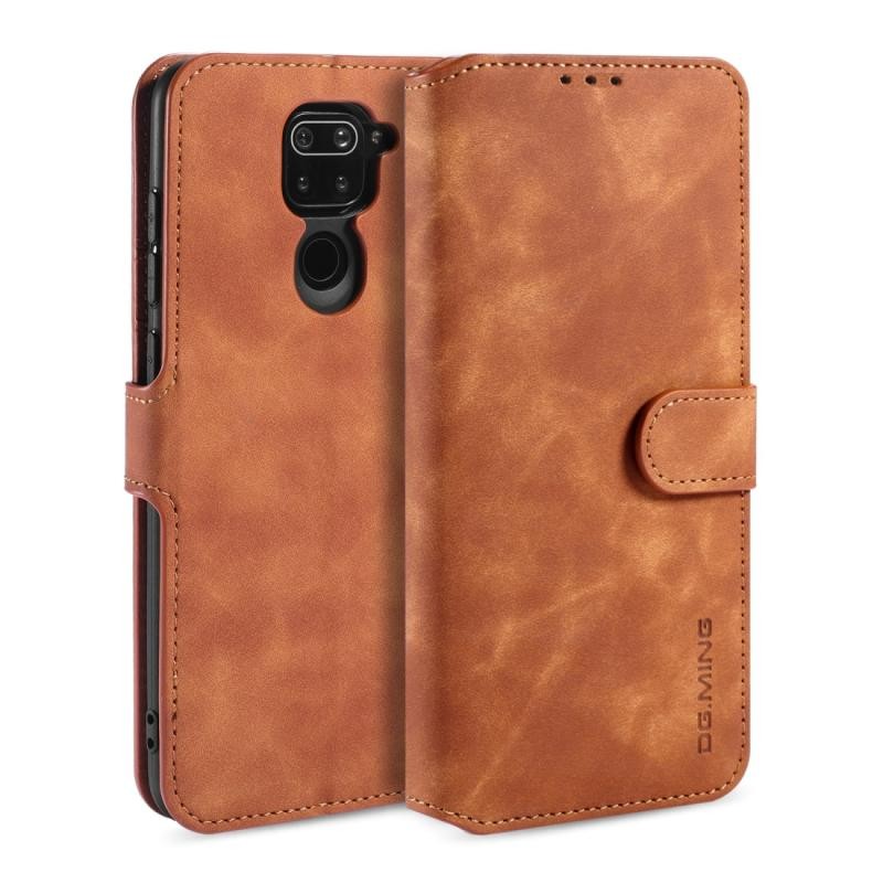 Xiaomi Redmi Note 9 DG.MING Retro Oil Θήκη Πορτοφόλι Brown