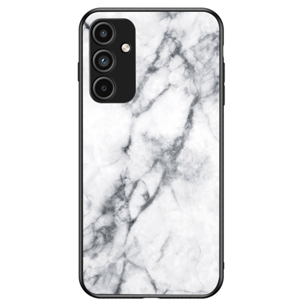 Samsung Galaxy A15 4G / 5G Painted Θήκη Σιλικόνης με Τζάμι White Marble