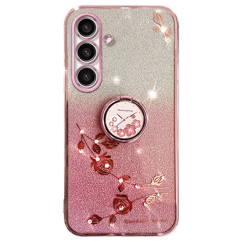 Samsung Galaxy A05s Gradient Glitter Θήκη Σιλικόνης με Δαχτυλίδι Rose Gold
