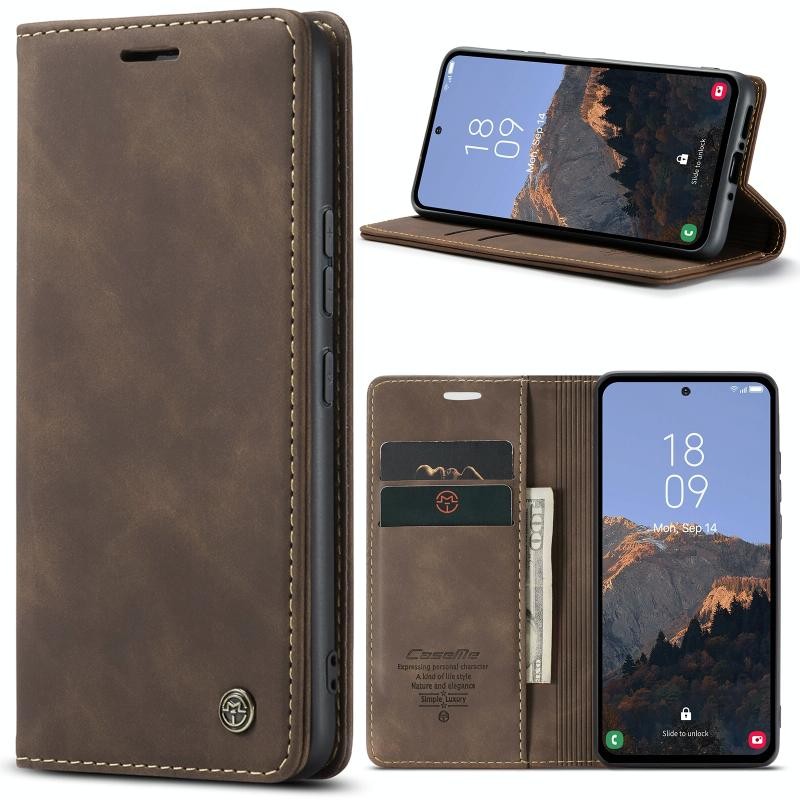 Samsung Galaxy A54 5G CaseMe 013 Retro Θήκη Βιβλίο Coffee