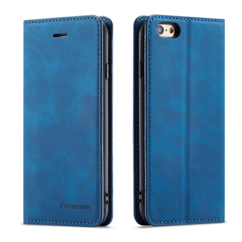 Apple iPhone 6s/6 FORWENW Silky Touch Θήκη Βιβλίο Blue