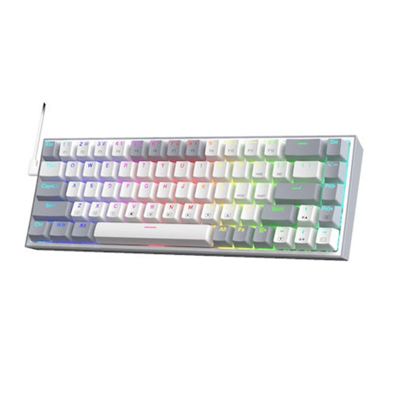 Redragon K631WG FIZZ Gaming Μηχανικό Πληκτρολόγιο 60% και RGB φωτισμό White