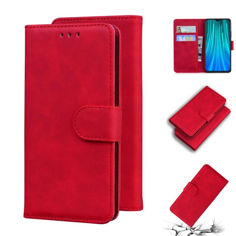Xiaomi Redmi Note 8 Pro Skin Feel Θήκη Πορτοφόλι Red