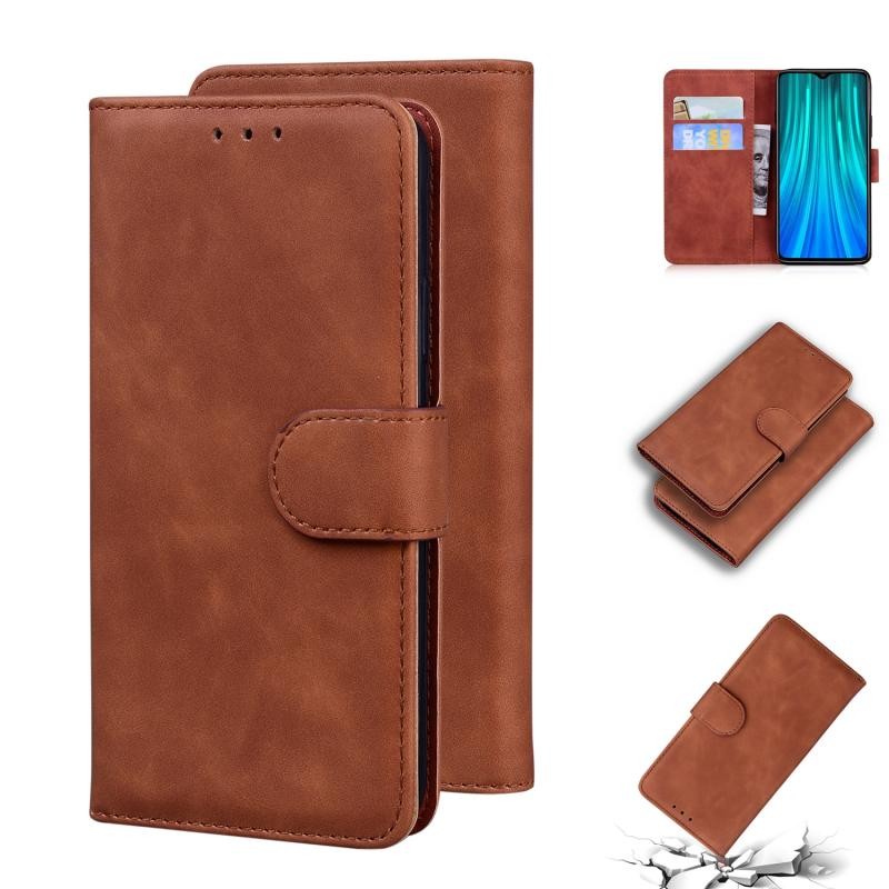 Xiaomi Redmi Note 8 Pro Skin Feel Θήκη Πορτοφόλι Brown