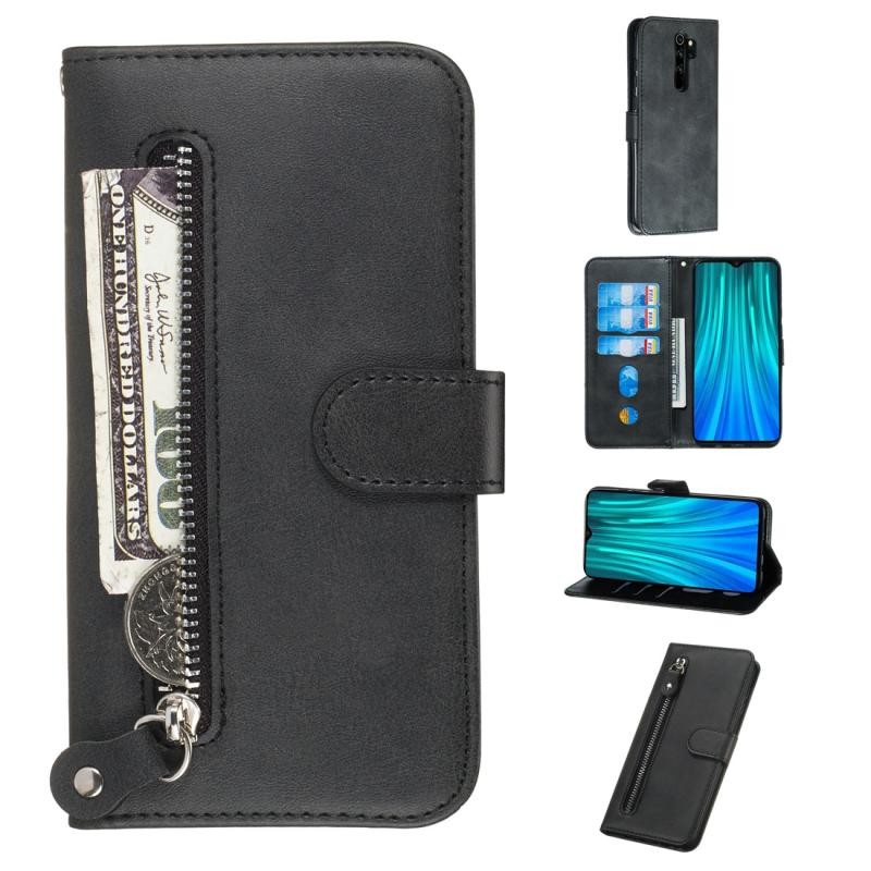 Xiaomi Redmi Note 8 Pro Zipper Θήκη Πορτοφόλι Black