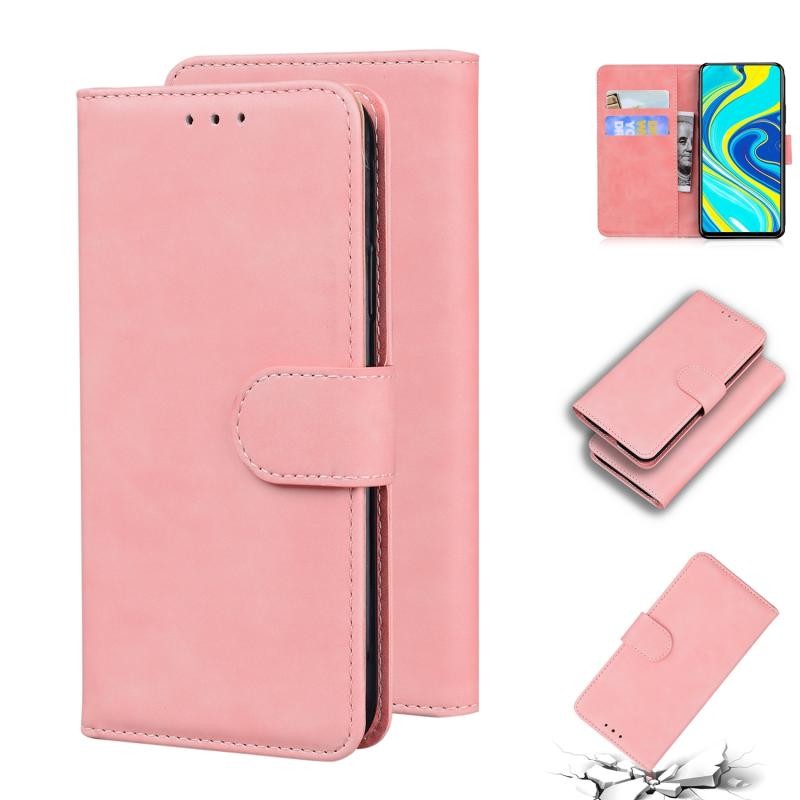 Xiaomi Redmi Note 9S / 9 Pro Skin Feel Magnetic Θήκη Πορτοφόλι Pink
