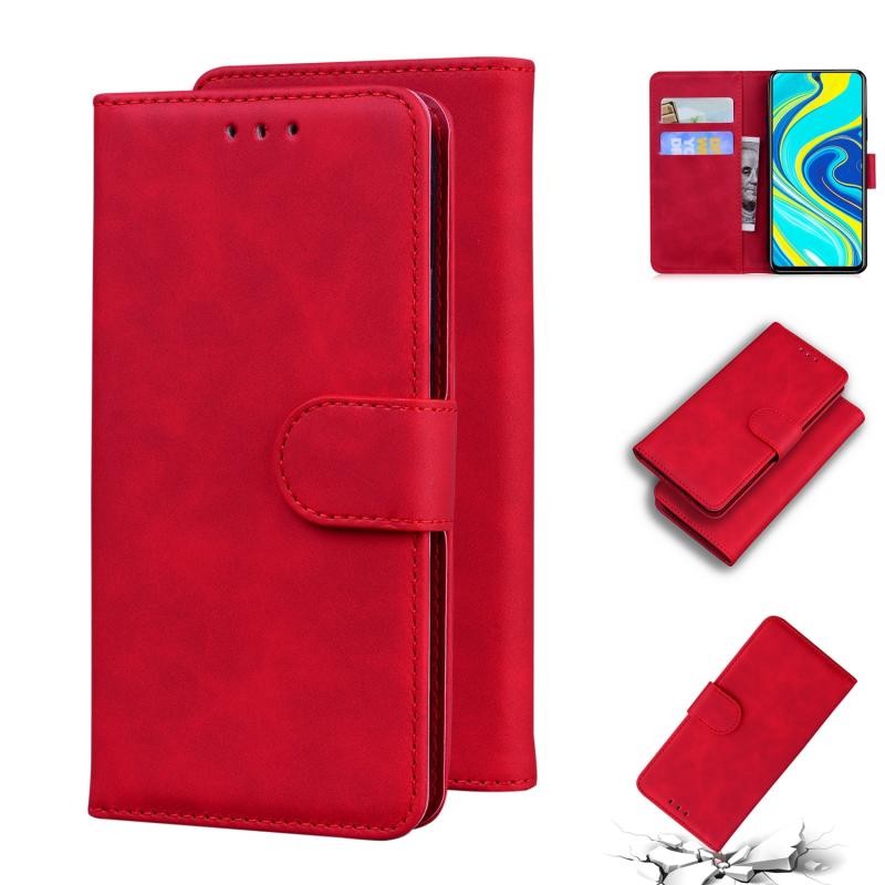 Xiaomi Redmi Note 9S / 9 Pro Skin Feel Magnetic Θήκη Πορτοφόλι Red