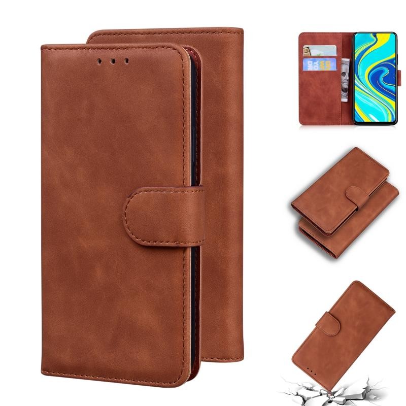Xiaomi Redmi Note 9S / 9 Pro Skin Feel Magnetic Θήκη Πορτοφόλι Brown