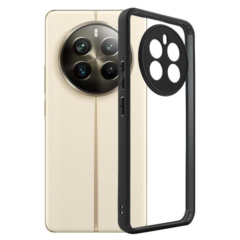 Realme 12 Pro 5G / 12 Pro Plus 5G Clear Acrylic Σκληρή Θήκη Σιλικόνης Black