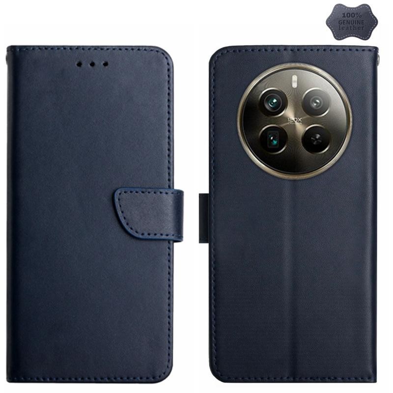 Realme 12 Pro 5G / 12 Pro Plus 5G Genuine Leather Θήκη Πορτοφόλι Blue