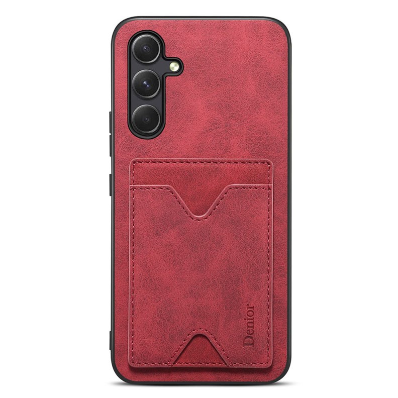 Samsung Galaxy A25 5G DENIOR Σκληρή Θήκη με Πορτοφόλι Red