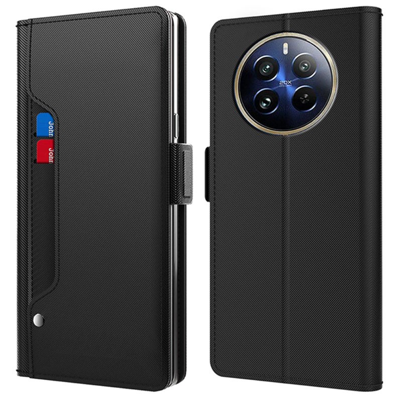 Realme 12 Pro 5G / 12 Pro Plus 5G Mirror Function Θήκη Πορτοφόλι Black