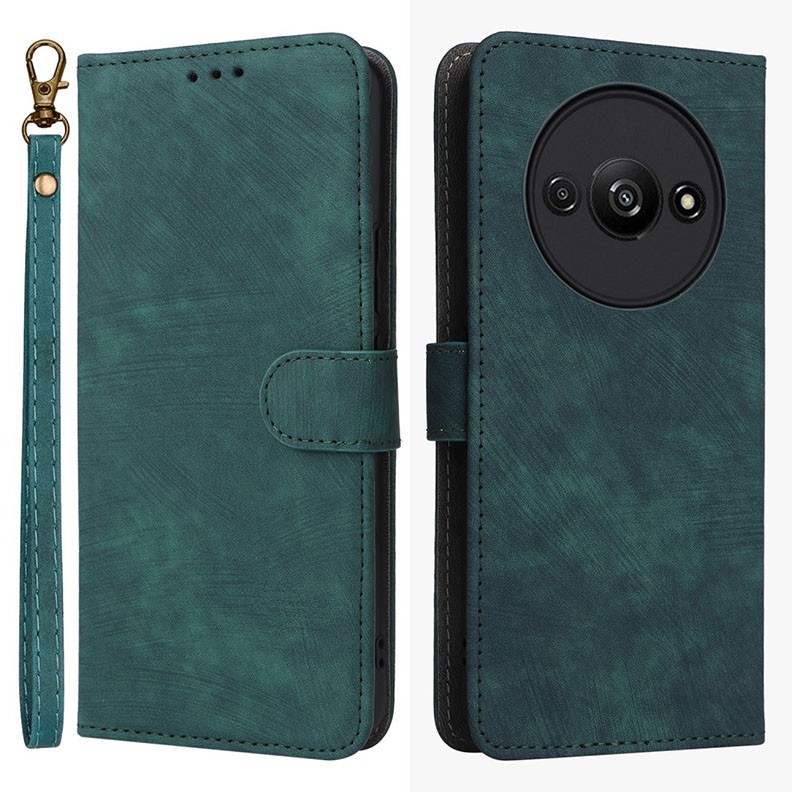 Xiaomi Redmi A3 Brush Magnetic Θήκη Πορτοφόλι Green