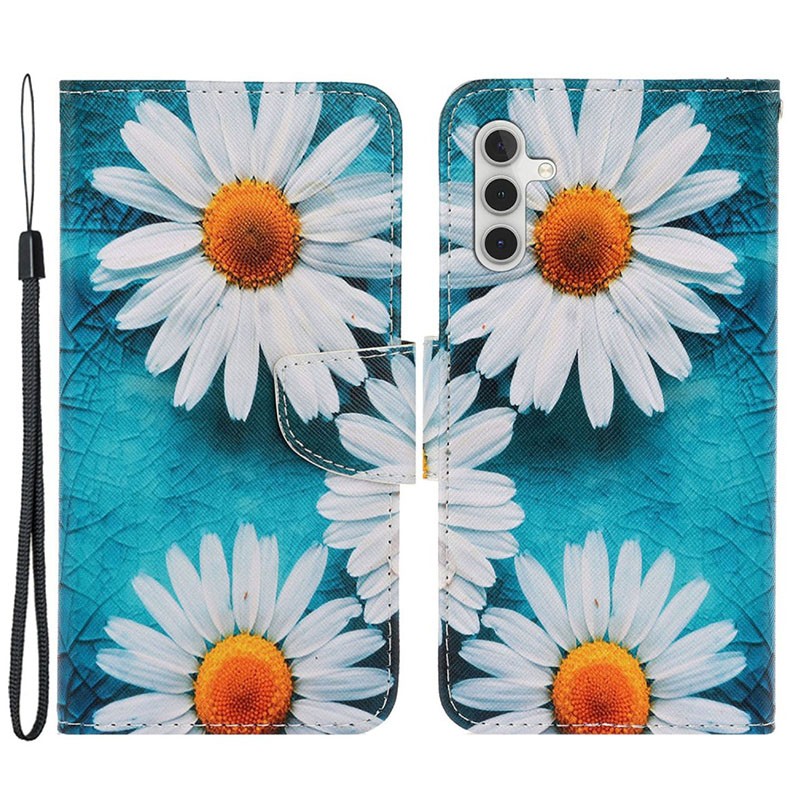 Samsung Galaxy A25 5G Colored Drawing Θήκη Πορτοφόλι Chrysanthemum