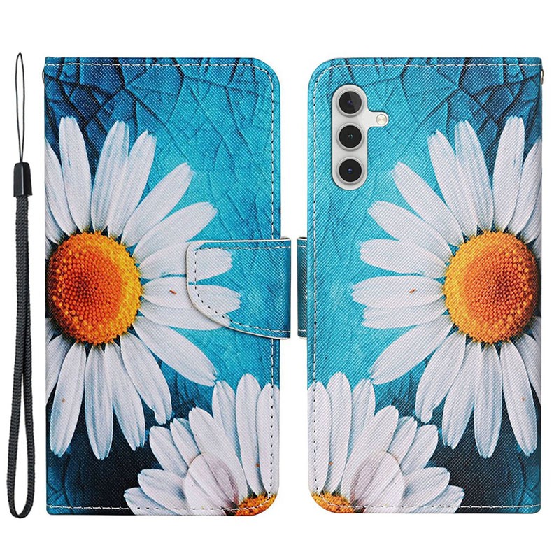 Samsung Galaxy A25 5G Colored Drawing Θήκη Πορτοφόλι Large Chrysanthemum