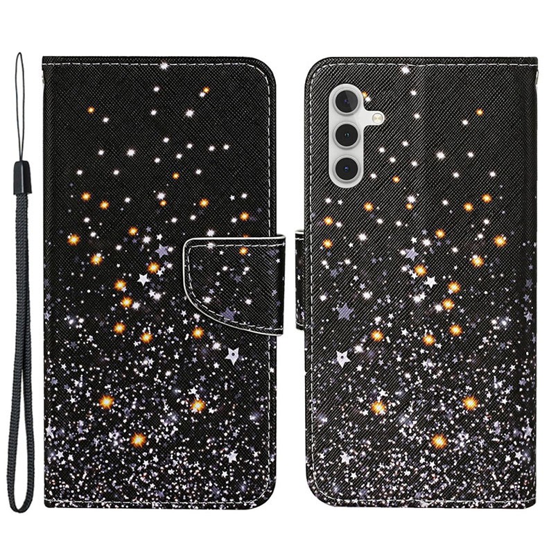 Samsung Galaxy A25 5G Colored Drawing Θήκη Πορτοφόλι hattered Stars
