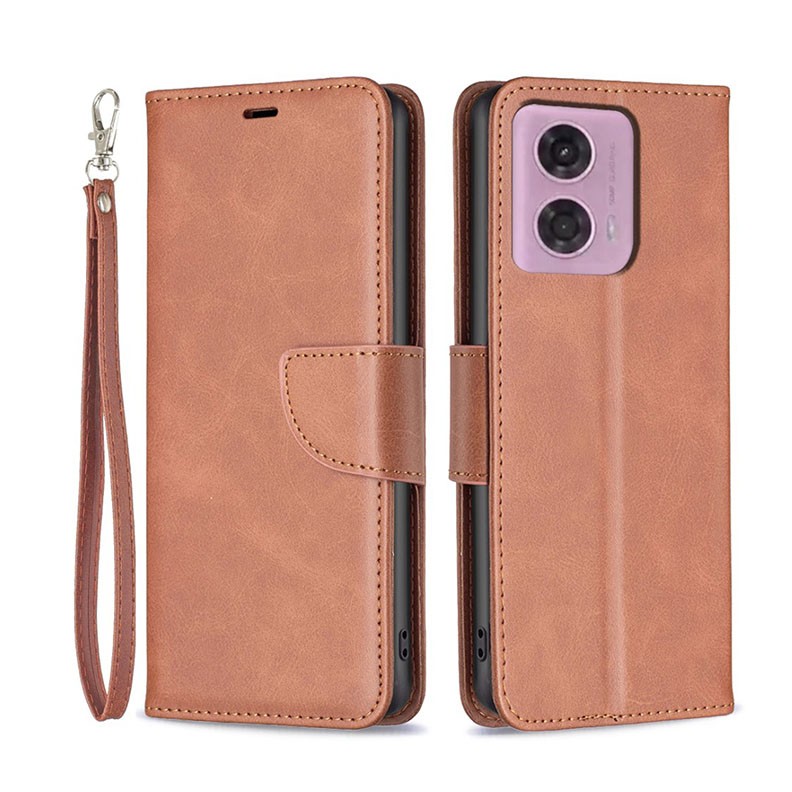 Motorola Moto G24 / G04 Light Θήκη Πορτοφόλι Brown