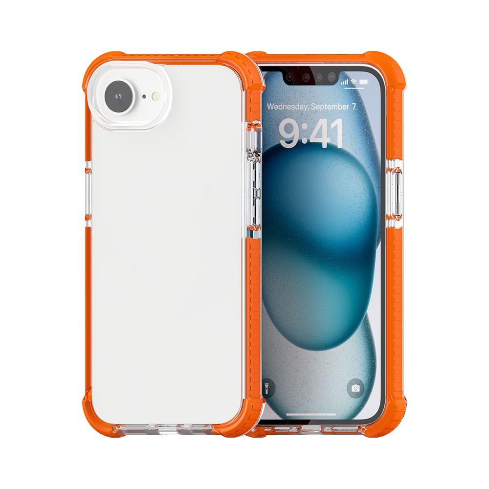 Apple iPhone 16e Acrylic Διάφανη Σκληρή Θήκη Orange