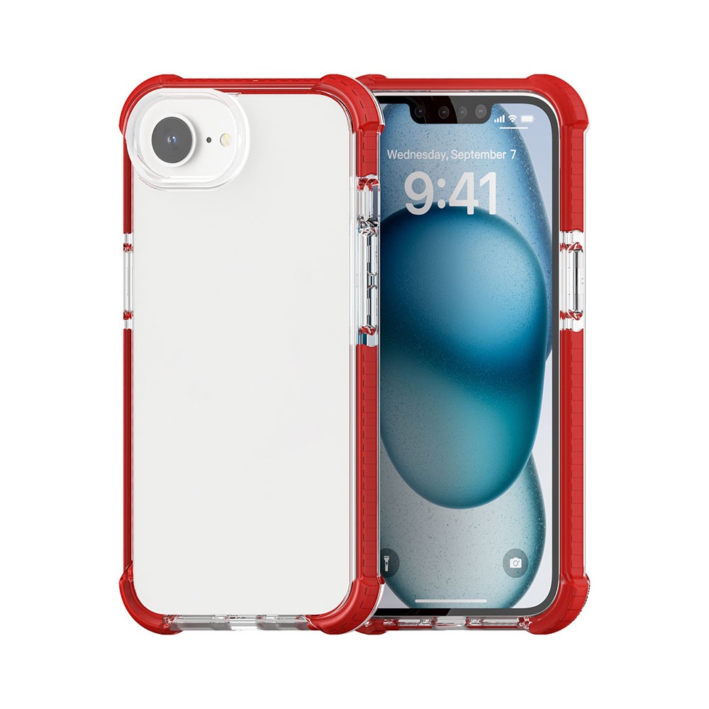 Apple iPhone 16e Acrylic Διάφανη Σκληρή Θήκη Red