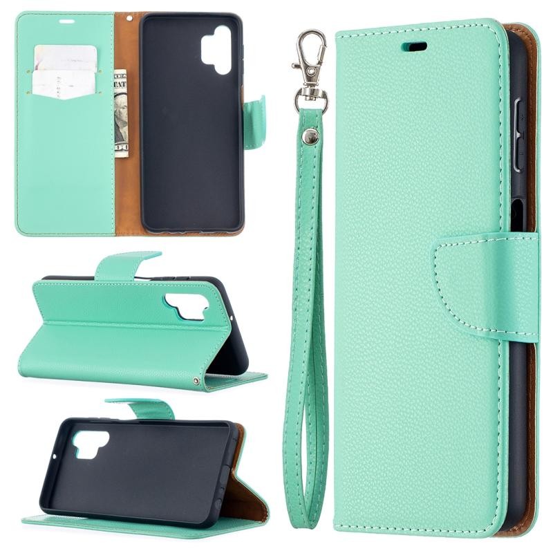 Samsung Galaxy A32 5G Pure Color Θήκη Πορτοφόλι Green