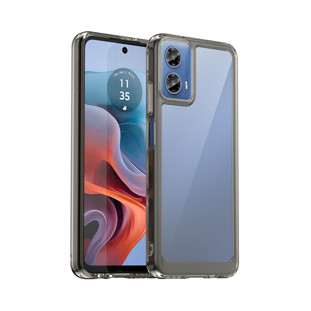 Motorola Moto G34 5G Clear Acrylic Σκληρή Θήκη Σιλικόνης Transparent Grey