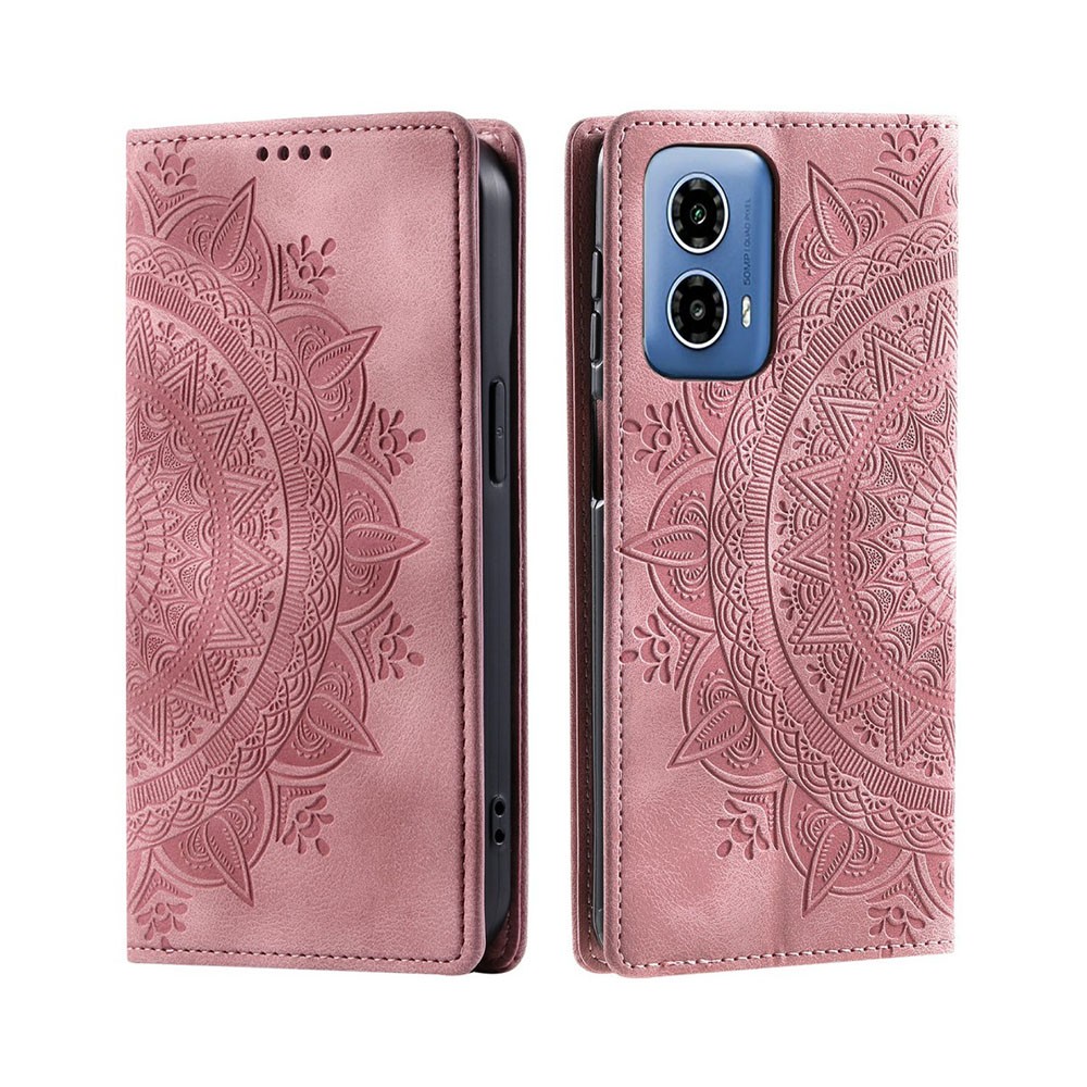 Motorola Moto G34 5G Mandala Flower Θήκη Βιβλίο Pink