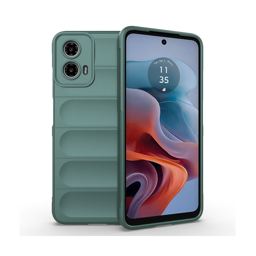 Motorola Moto G34 5G Magic Shield Θήκη Σιλικόνης Green