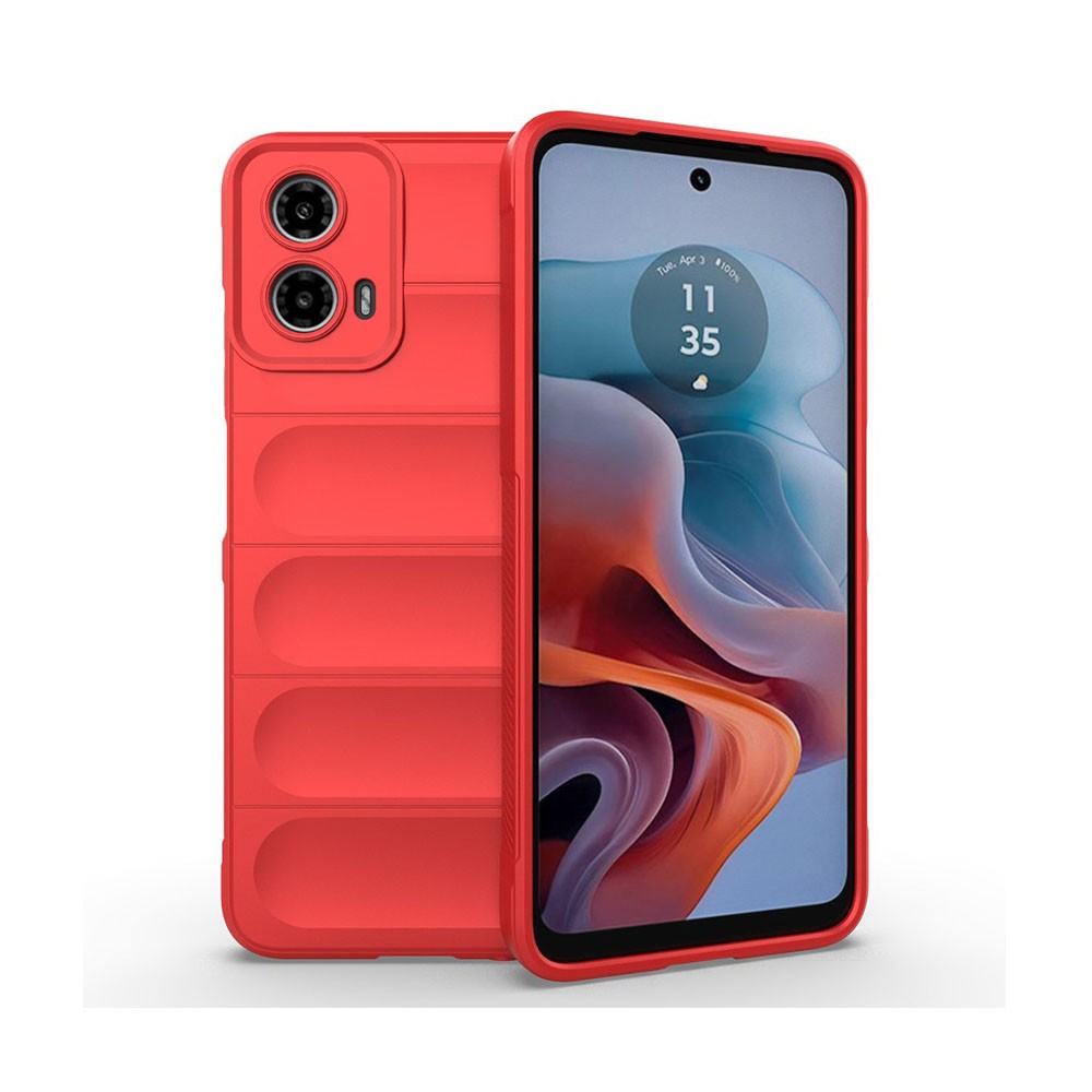 Motorola Moto G34 5G Magic Shield Θήκη Σιλικόνης Red