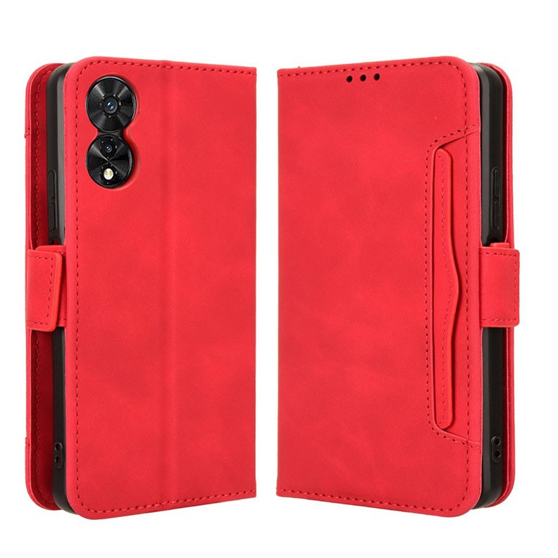 TCL 505 Multiple Cards Θήκη Πορτοφόλι Red
