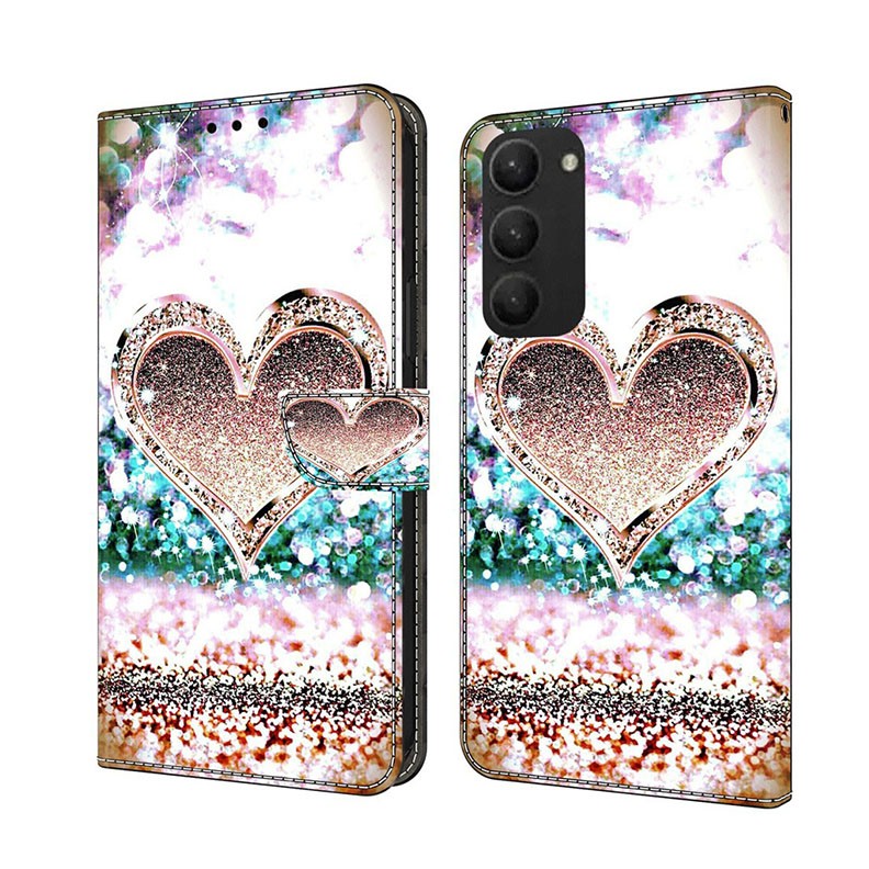 Samsung Galaxy S24 5G Crystal 3D Θήκη Πορτοφόλι Pink Diamond Heart