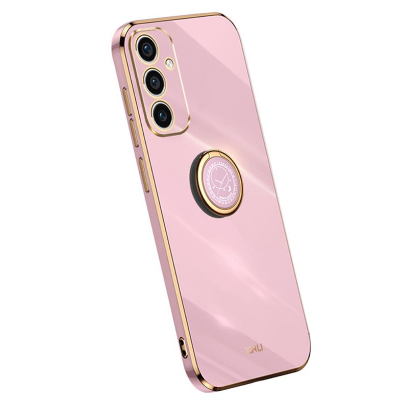 Samsung Galaxy A55 5G XINLI Straight Θήκη Σιλικόνης με Δαχτυλίδι Purple