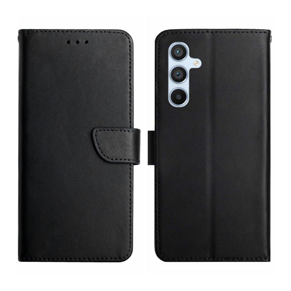 Samsung Galaxy A55 5G Genuine Leather Θήκη Πορτοφόλι Black