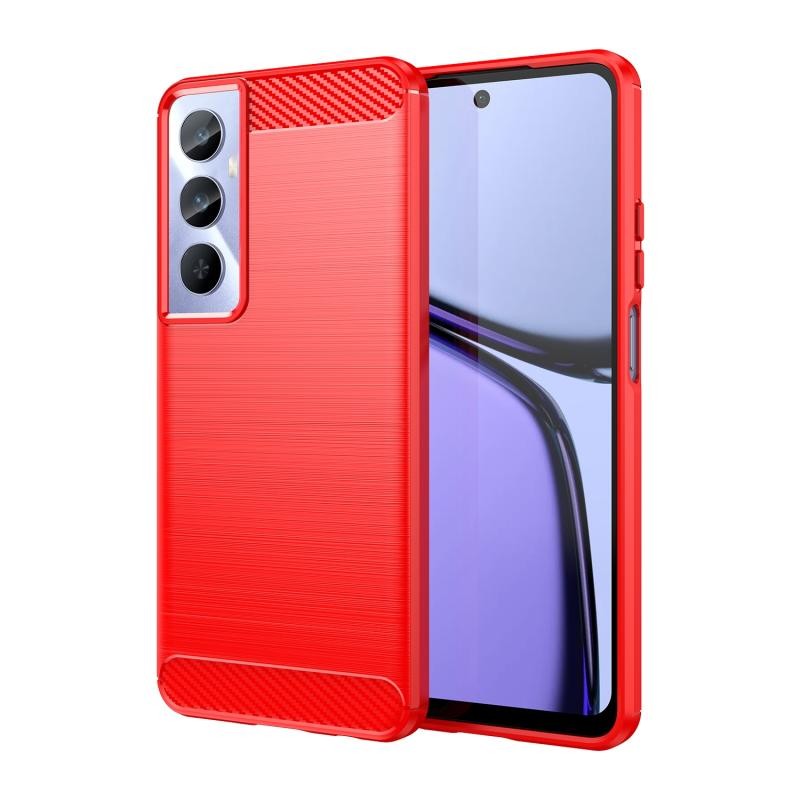 Realme C65 4G Brushed Carbon Θήκη Σιλικόνης Red