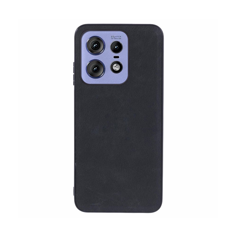 Motorola Edge 50 Pro 5G Leather Coated  Σκληρή Θήκη Black