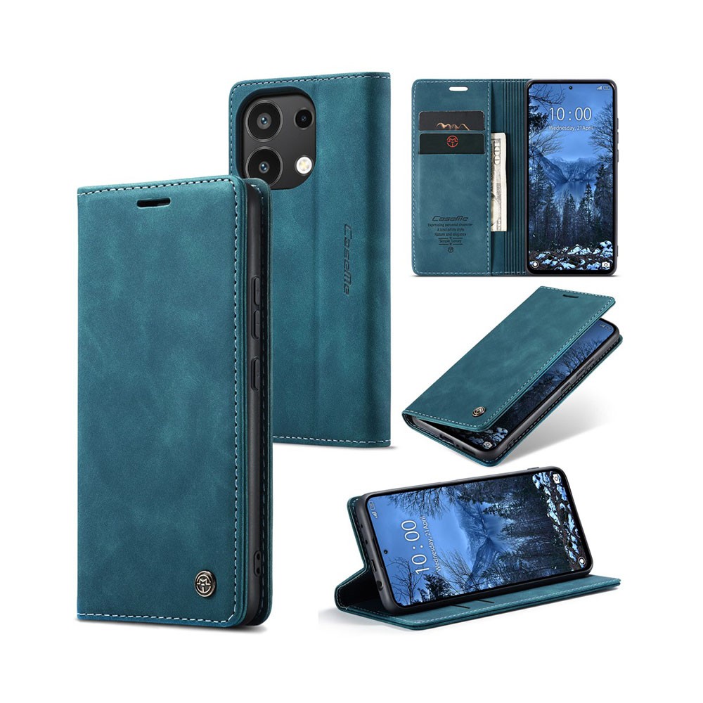 Xiaomi Redmi Note 13 4G CaseMe 013 Retro Θήκη Βιβλίο Blue Green