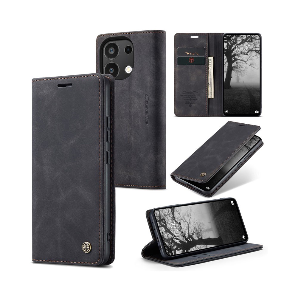 Xiaomi Redmi Note 13 4G CaseMe 013 Retro Θήκη Βιβλίο Black