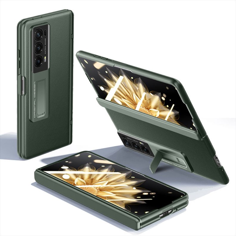 Honor Magic V2 5G Hinge Protection Θήκη με Βάση Στήριξης Green
