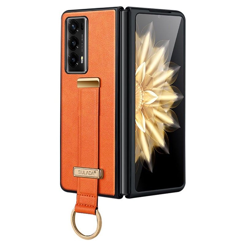 Honor Magic V2 5G SULADA Fashion Series Θήκη με Βάση Στήριξης Orange