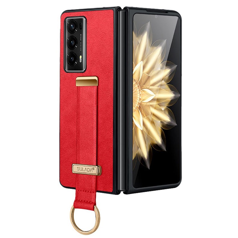 Honor Magic V2 5G SULADA Fashion Series Θήκη με Βάση Στήριξης Red