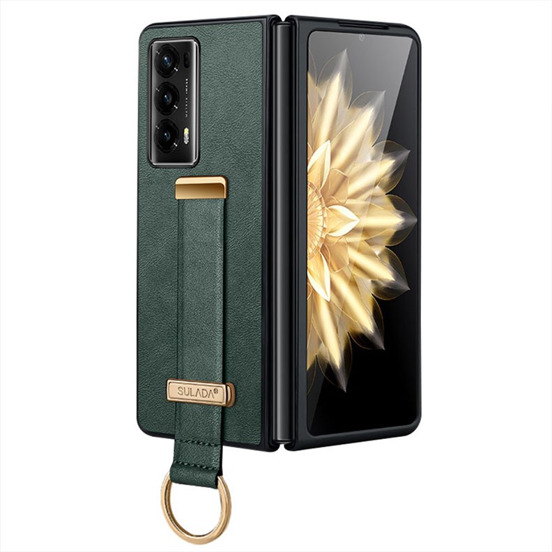 Honor Magic V2 5G SULADA Fashion Series Θήκη με Βάση Στήριξης Green