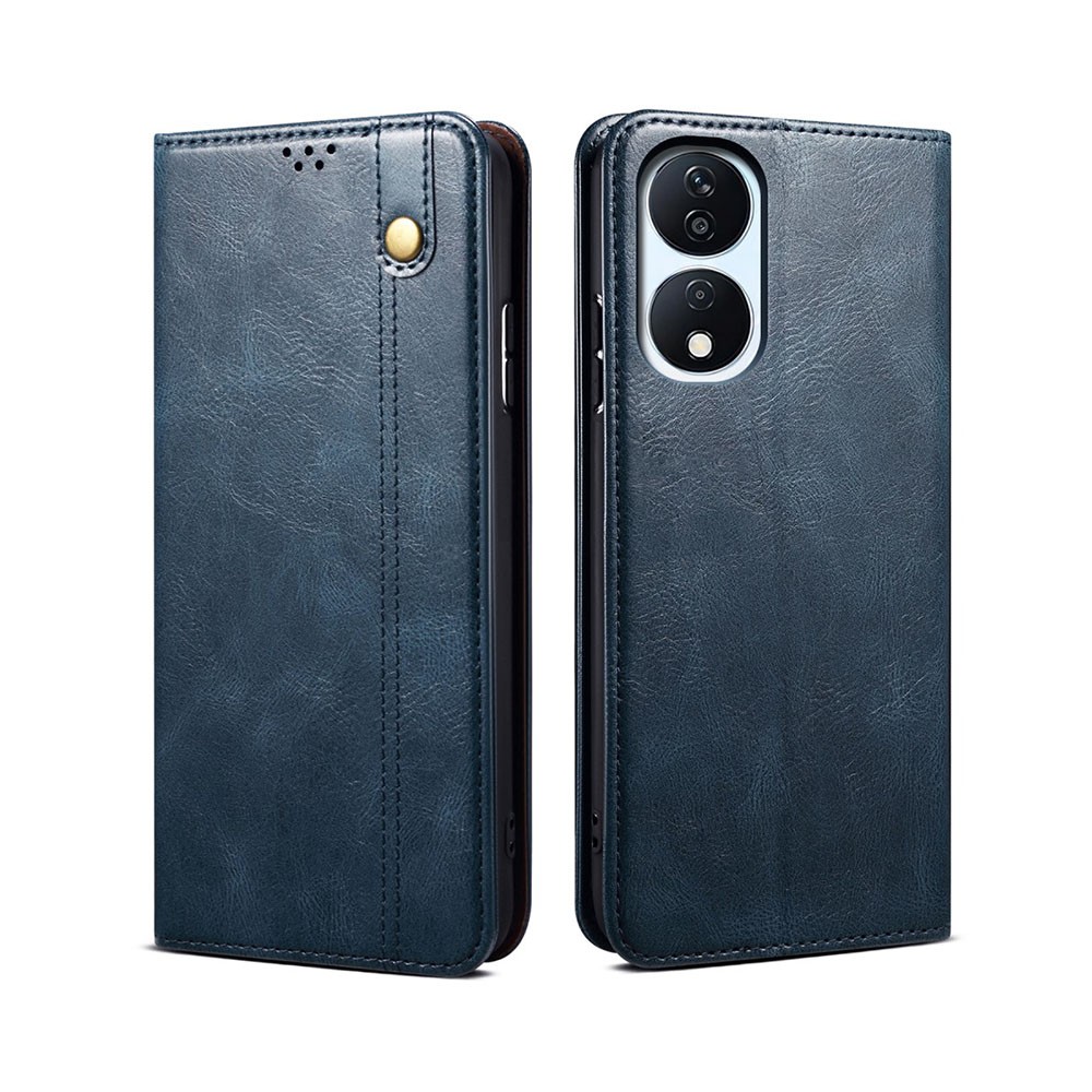 Honor 90 Smart 5G Oil Wax Θήκη Βιβλίο Blue
