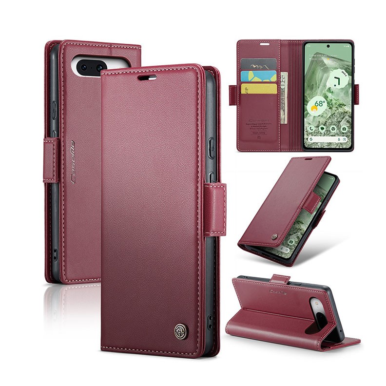 Google Pixel 8a 5G CaseMe 023 Luminus Θήκη Πορτοφόλι Red