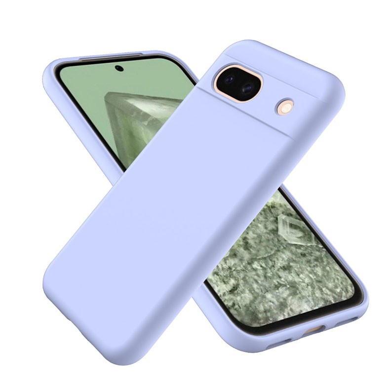 Google Pixel 8a 5G Pure Color Θήκη Σιλικόνης Purple