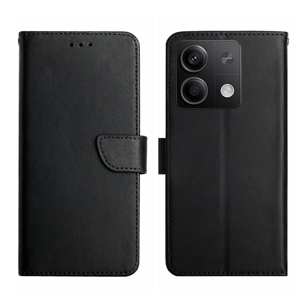 Xiaomi Redmi Note 13 Pro 4G/Poco M6 Pro 4G Genuine Leather Θήκη Πορτοφόλι Black