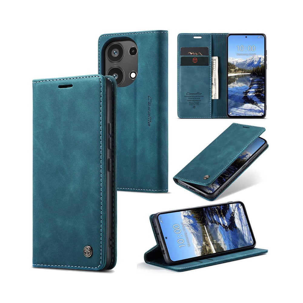 Xiaomi Redmi Note 13 Pro 4G/Poco M6 Pro 4G CaseMe 013 Retro Θήκη Βιβλίο Green Blue