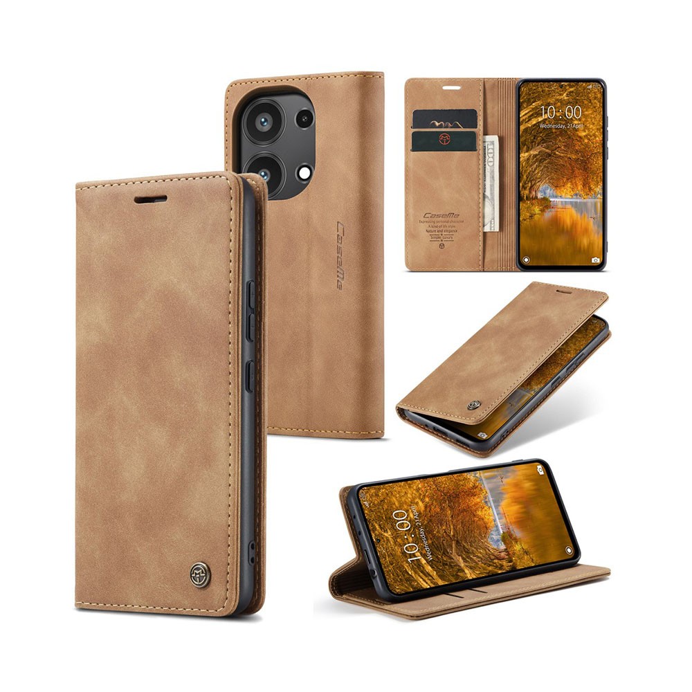 Xiaomi Redmi Note 13 Pro 4G/Poco M6 Pro 4G CaseMe 013 Retro Θήκη Βιβλίο Brown
