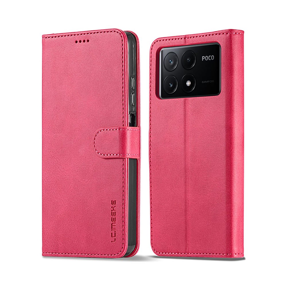 Xiaomi Poco X6 Pro 5G LC.IMEEKE Calf Texture Θήκη Πορτοφόλι Rose