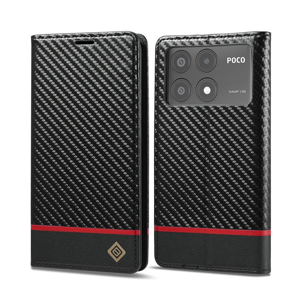 Xiaomi Poco X6 Pro 5G LC.IMEEKE Carbon Fiber Θήκη Βιβλίο Horizontal Stripe