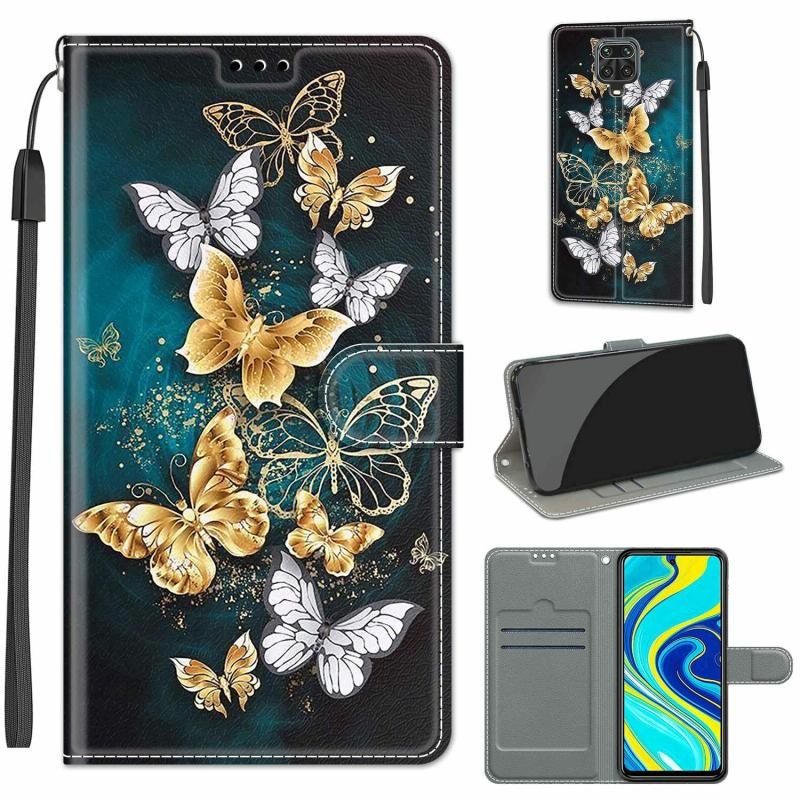 Xiaomi Redmi Note 9S / 9 Pro Voltage Coloured Drawing θήκη Πορτοφόλι Flying Butterflies